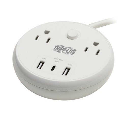 Tripp Lite TLP28PD57WCAM surge protector White 2 AC outlet(s) 120 V 72" (1.83 m)
