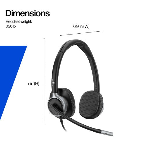 HP Poly Mission 615 Monaural USB Wired Headset