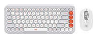 Logitech POP Icon Combo keyboard Mouse included Universal Bluetooth QWERTY English Orange, White