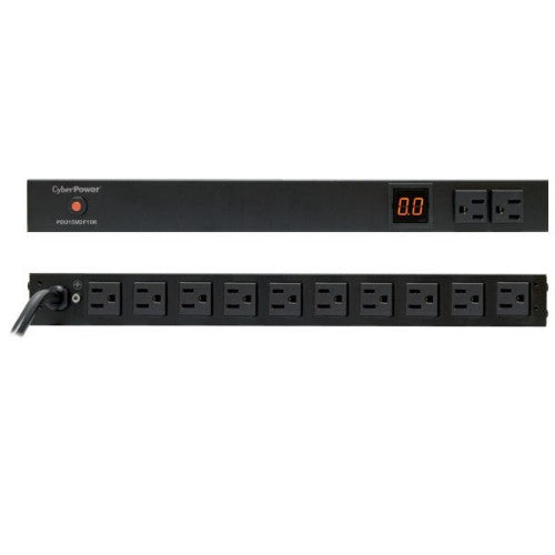 CyberPower PDU15M2F10R power distribution unit (PDU) 12 AC outlet(s) 1U Black