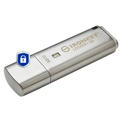 Kingston Technology IronKey Locker+ 50 USB flash drive 32 GB USB Type-A 3.2 Gen 1 (3.1 Gen 1) Silver