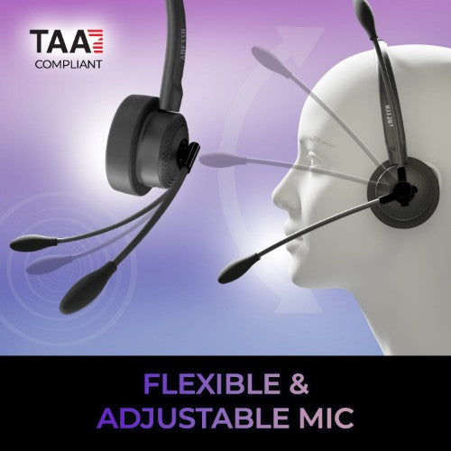 Adesso Xtream P4 Headset Wired Head-band Office/Call center USB Type-C Black