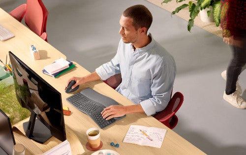 Logitech 920-009166 keyboard Office RF Wireless + Bluetooth English Graphite