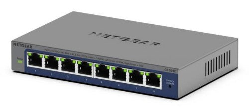 NETGEAR GS108E-400NAS network switch Unmanaged L2/L3 Gigabit Ethernet (10/100/1000) Gray