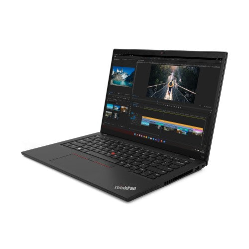 Lenovo ThinkPad T14 Gen 4 (Intel) Intel® Core™ i7 i7-1365U Laptop 14" Touchscreen WUXGA 16 GB DDR5-SDRAM 512 GB SSD Wi-Fi 6E (802.11ax) Windows 11 Pro French Black