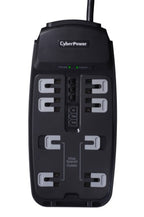 CyberPower CSP806T surge protector Black 8 AC outlet(s) 125 V 70.9" (1.8 m)
