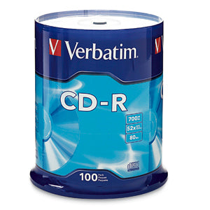 Verbatim Standard 120mm CD-R Media 700 MB 100 pcs