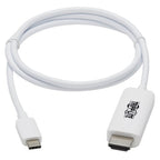 Tripp Lite U444-003-HWE video cable adapter 35.8" (0.91 m) USB Type-C HDMI Type A (Standard) White