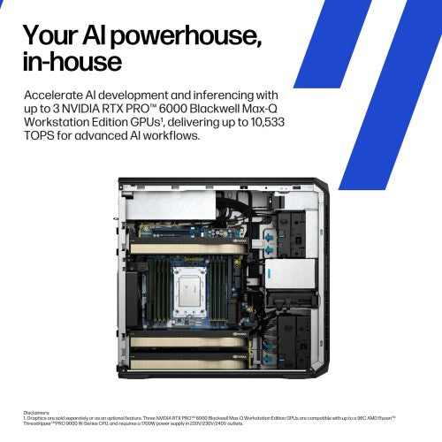 HP Z6 G5 A Workstation Wolf Pro Security Edition 7955WX 32 GB DDR5-SDRAM NVIDIA RTX 4000 Ada