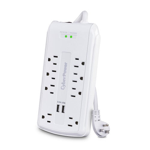 CyberPower CSP806U surge protector White 8 AC outlet(s) 125 V 70.9" (1.8 m)