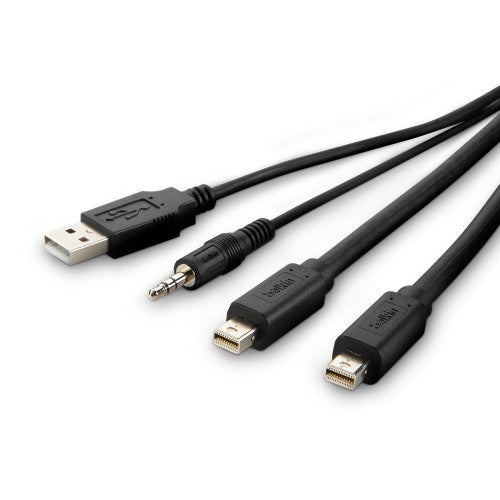 Belkin F1DN2CCBL-MP10T KVM cable Black 118.1" (3 m)