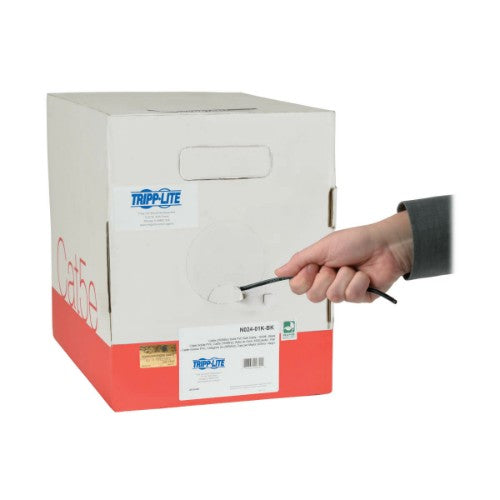Tripp Lite N024-01K-BK networking cable Black 12000" (304.8 m) Cat5e U/UTP (UTP)
