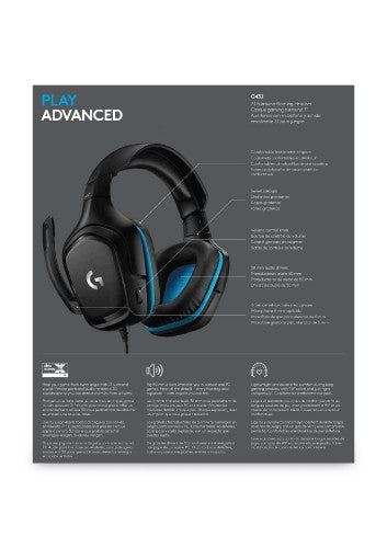 Logitech G 981-000769 headphones/headset Wired Head-band Gaming Black