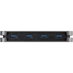 StarTech.com HB30AM4AB interface hub USB 3.2 Gen 1 (3.1 Gen 1) Type-A 5000 Mbit/s Black, Gray