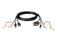 ATEN 2L-7D02DH KVM cable Black 70.9" (1.8 m)