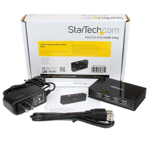 StarTech.com ST7202USB interface hub USB 2.0 480 Mbit/s Black