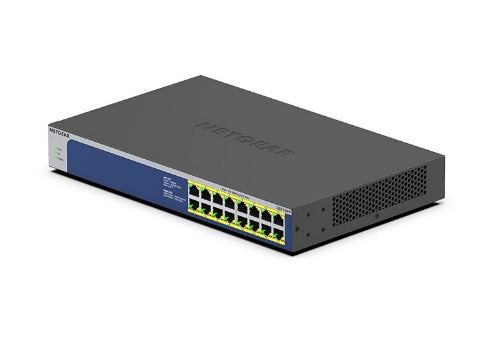 NETGEAR GS516PP Unmanaged Gigabit Ethernet (10/100/1000) Power over Ethernet (PoE) 1U Blue, Gray