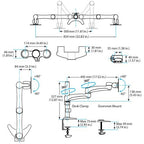 StarTech.com ARMDUAL monitor mount / stand 24" Desk Black