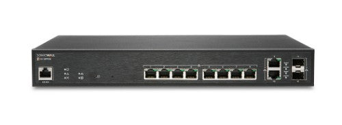 SonicWall SWS12-10FPOE Managed L2 Gigabit Ethernet (10/100/1000) Power over Ethernet (PoE) Black