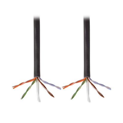 Tripp Lite N024-01K-BK networking cable Black 12000" (304.8 m) Cat5e U/UTP (UTP)