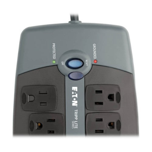 Tripp Lite TLP1008TELTV surge protector Black 10 AC outlet(s) 120 V 94.5" (2.4 m)