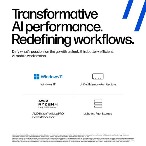 HP ZBook Ultra 14 G1a Wolf Pro Security Edition AMD Ryzen AI Max PRO 385 Mobile workstation 14" WUXGA 32 GB LPDDR5x-SDRAM 512 GB SSD Wi-Fi 7 (802.11be) Windows 11 Pro Silver