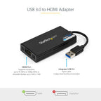 StarTech.com USB32HD4K USB graphics adapter 3840 x 2160 pixels Black