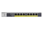 NETGEAR 8-PORT GIGABIT ETHERNET POE+ UNMANAGED SWITCH WITH 60W POE BUDGET (GS108 Gigabit Ethernet (10/100/1000) Power over Ethernet (PoE) 1U Black, Gray