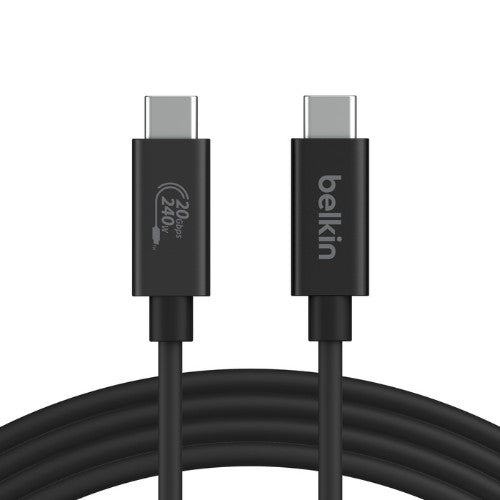 Belkin INZ004BT2MBK USB cable USB4 Gen 2x2 78.7" (2 m) USB C Black