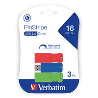 Verbatim 70390 USB flash drive 128 GB USB Type-A 3.2 Gen 1 (3.1 Gen 1) Blue, Green, Red