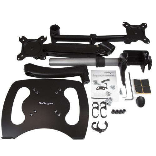 StarTech.com ARMUNONB monitor mount / stand 27" Desk Aluminum, Black