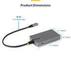 StarTech.com 5G4AC-USB-C-HUB interface hub USB 3.2 Gen 1 (3.1 Gen 1) Type-C 5000 Mbit/s Gray