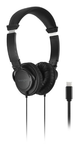 Kensington K97456WW headphones/headset Wired Head-band Calls/Music USB Type-C Black