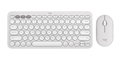 Logitech 920-012201 keyboard Mouse included Universal RF Wireless + Bluetooth QWERTY English White
