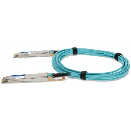 AddOn Networks AOC-D-D-400G-1M-AO InfiniBand/fibre optic cable 39.4" (1 m) QSFP-DD Blue