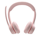 Logitech 981-001411 headphones/headset Wireless Head-band Office/Call center Bluetooth Rose