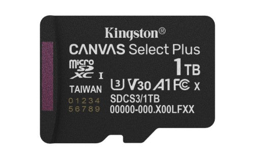 Kingston Technology Canvas Select Plus Gen3 1 TB MicroSDXC UHS-I Class 10