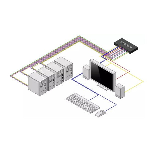 StarTech.com CK4-P104 KVM switch Black