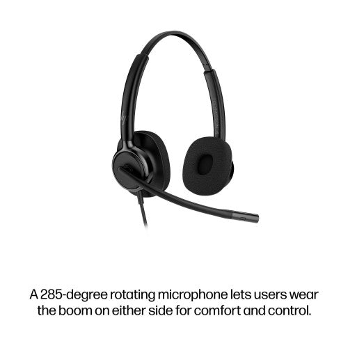 HP Poly Mission 425 Stereo USB Wired Headset Classic