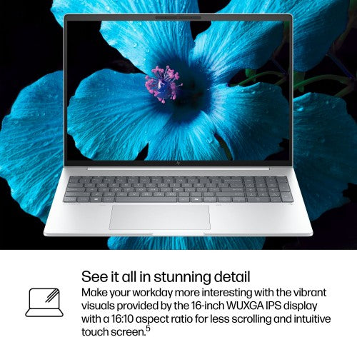 HP EliteBook 8 G1a Next Gen AI PC Wolf Pro Security Edition Copilot+ PC AMD Ryzen AI 7 PRO 350 Laptop 16" Touchscreen WUXGA 16 GB DDR5-SDRAM 512 GB SSD Wi-Fi 7 (802.11be) Windows 11 Pro Silver