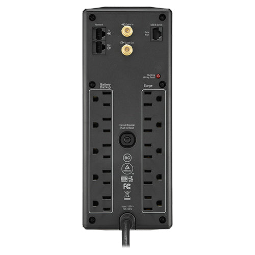 APC BX1500M uninterruptible power supply (UPS) Line-Interactive 1.5 kVA 900 W 10 AC outlet(s)