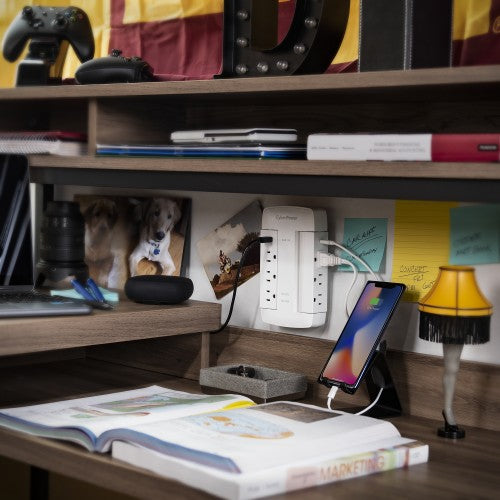 CyberPower CSP600WSURC5 surge protector White 6 AC outlet(s) 125 V