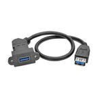 Tripp Lite U325-001-KPA-BK USB cable USB 3.2 Gen 1 (3.1 Gen 1) 11.8" (0.3 m) USB A Black