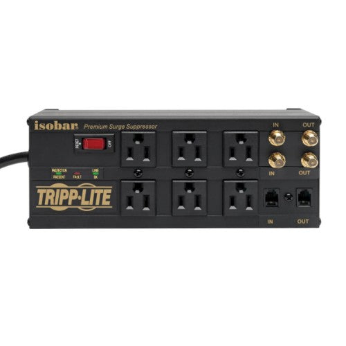 Tripp Lite ISOBAR6DBS surge protector Black 6 AC outlet(s) 120 V 72" (1.83 m)