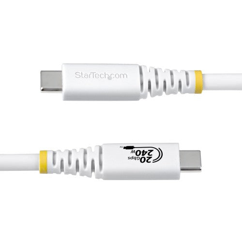StarTech.com CC2M20GUSB4TPW USB cable USB4 Gen 2x2 78.7" (2 m) USB C White