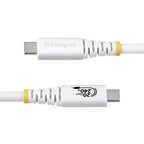 StarTech.com CC2M20GUSB4TPW USB cable USB4 Gen 2x2 78.7" (2 m) USB C White