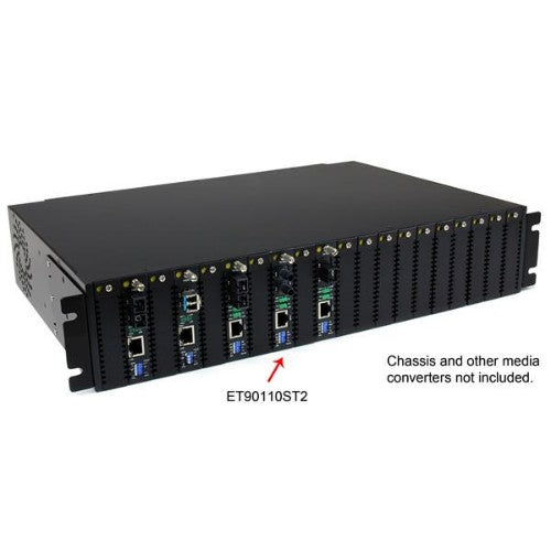 StarTech.com ET90110ST2 network media converter 200 Mbit/s 1310 nm Multi-mode Black