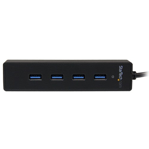 StarTech.com ST4300PBU3 interface hub USB 3.2 Gen 1 (3.1 Gen 1) Type-A 5000 Mbit/s Black