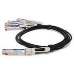 AddOn Networks CAB-D-4Q-400G-2-5M-AO InfiniBand/fibre optic cable 98.4" (2.5 m) QSFP-DD 4xQSFP56 Black, Silver