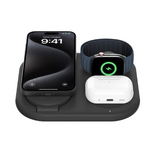 Belkin BoostCharge Headphones, Smartphone, Smartwatch Black USB Wireless charging Fast charging Indoor